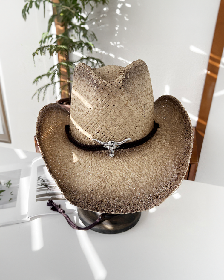 Western Cowboy Raffia Straw Hat