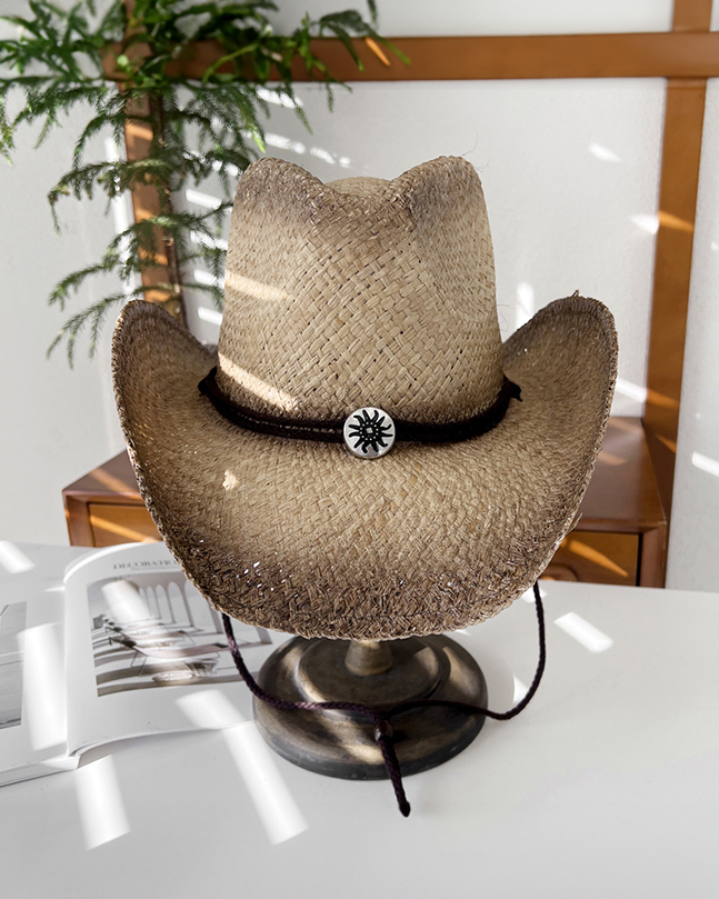 Western Cowboy Raffia Straw Hat