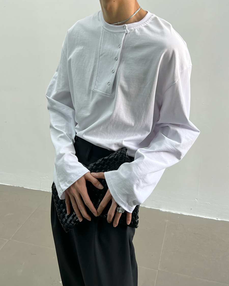 Button Collar Long Sleeve Shirt