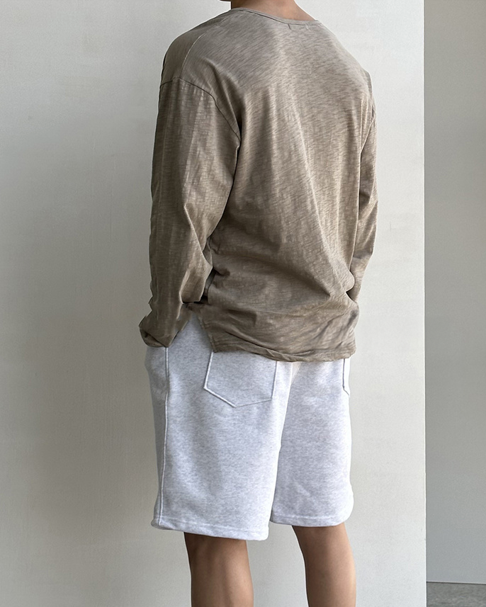 Lightweight Textured Long Sleeve T-Shirt