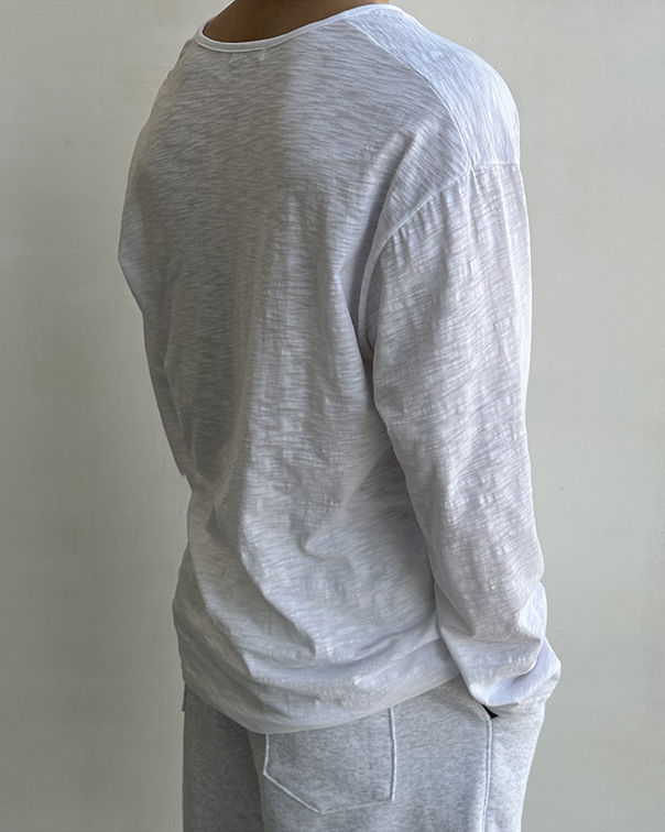 Lightweight Textured Long Sleeve T-Shirt