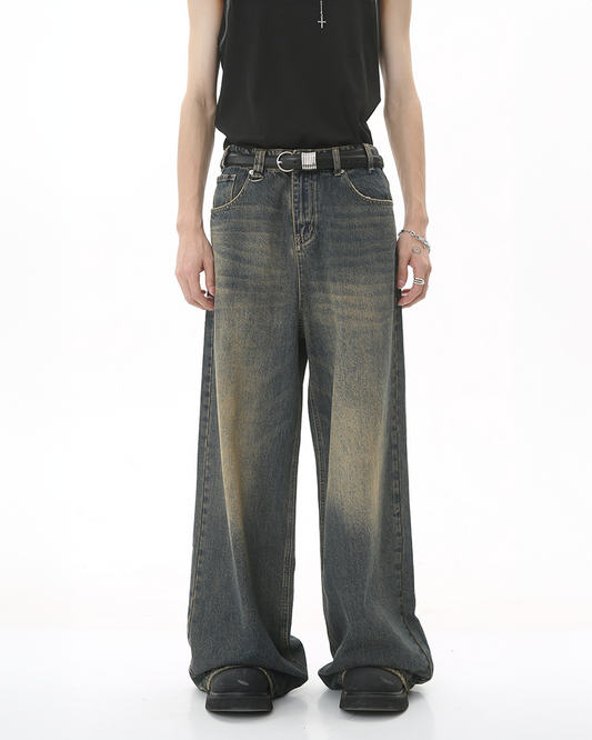 Retro Vintage Washed Jeans